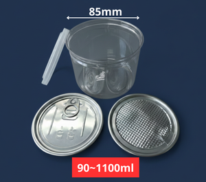 Pot en PET transparent personnalisable en usine, tailles de 30 ml à 1000 ml, pour aliments et maquillage, avec bouchon en plastique, forme cylindrique, idéal pour les biscuits - Product Image 6