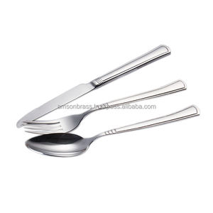 Ensemble de cuillères en métal nickelé brillant poli Ensemble d'ustensiles de cuisine naturels Ensemble de couverts en métal et acier inoxydable - Product Image 5