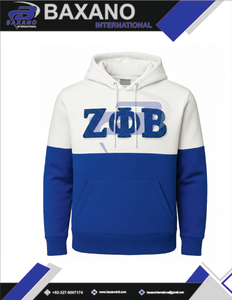 Sudadera con Capucha Oversize Color Block de la Hermandad Zeta Phi Beta ZPB, Prenda Griega de Alta Calidad en Algodón y Poliéster - Product Image 4