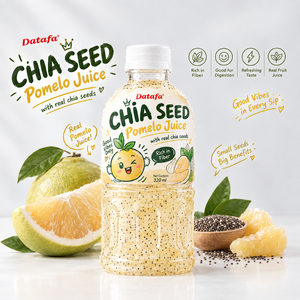 น้ำส้มโอผสมเมล็ดเจียแท้ ดื่มง่าย บรรจุขวด 320 มล. อุดมด้วยไฟเบอร์ - Product Image 5