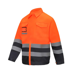 ชุดยูนิฟอร์มโรงงานผลิตโดยตรง MOQ ต่ำ เสื้อแจ็คเก็ตช่างแบบสะท้อนแสง Hi-Vis ผ้าริปสต็อป เย็บเสริมความแข็งแรงเพื่อความปลอดภัยในงานอุตสาหกรรม - Product Image 2