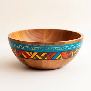 Service en bois de mangue moderne fait à la main pour la décoration intérieure ustensiles de cuisine vaisselle polyvalent hôtel utilisation fête élégant écologique - Product Image 6