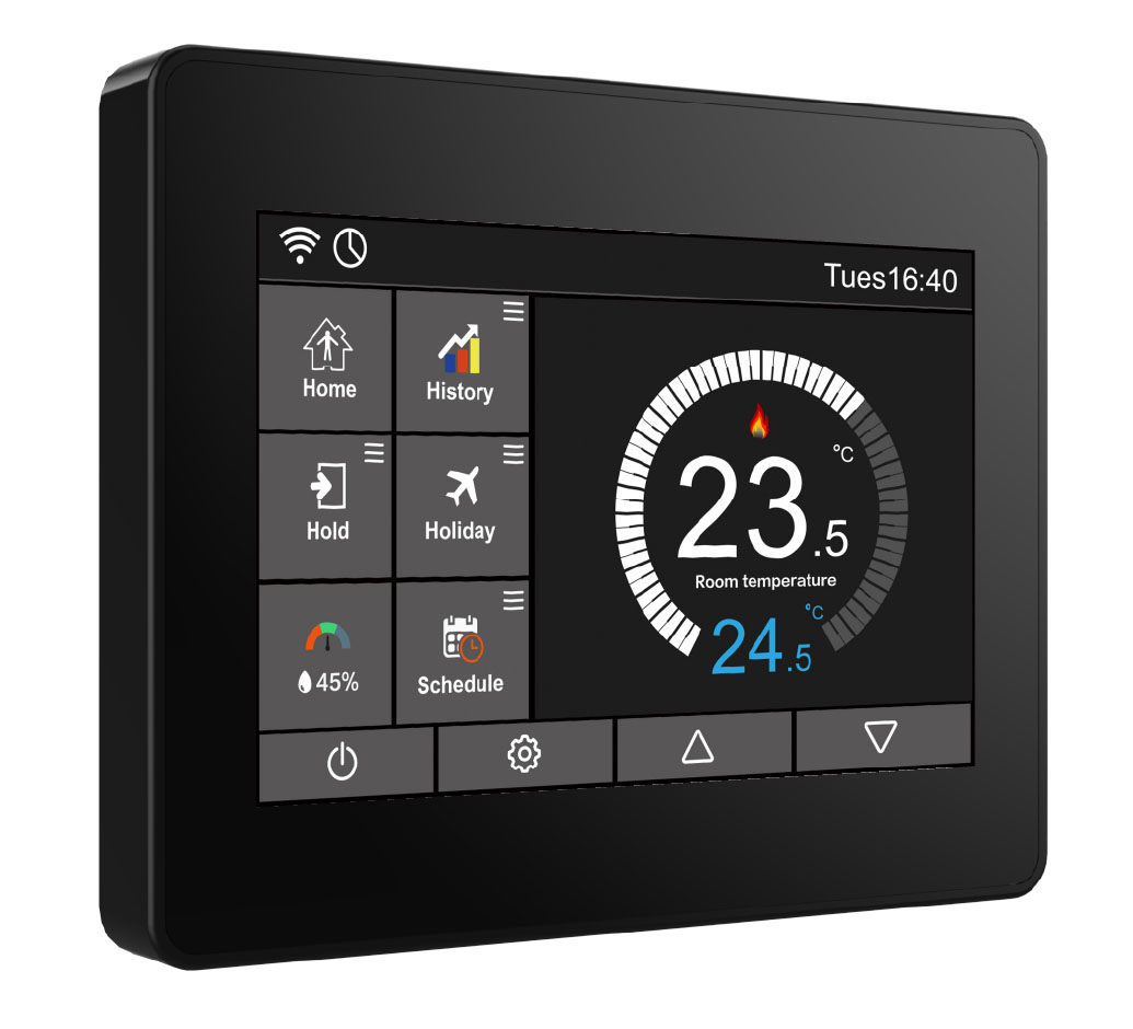 Умный термостат TUYA, Wi-Fi, промышленный дизайн, система HVAC, Электрический водяной пол с подогревом для тренажерного зала, подвала и школы, рынок США