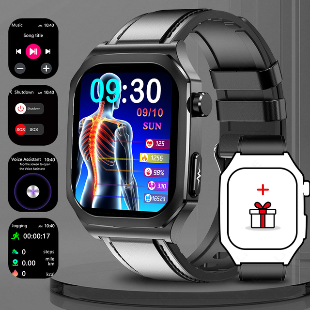 LIGE BWET280 OEM ODM Custom Smart Watch Waterproof Blue Tooth Call ECG Heart Rate Fitness Tracker Steel Silicone Strap