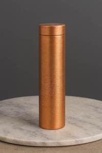 Matte Copper <b>Water</b> <b>Bottle</b> <b>Plain</b> Finish Ayurvedic Drinking <b>Bottle</b> Reusable Leakproof Metal Travel Gift <b>Bottle</b> - Product Image 3