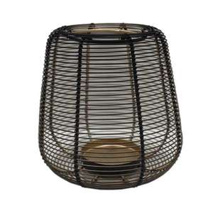 Farol con acabado rosa y dorado para el hogar, villas, iluminación de suelo y mesa, uso decorativo, portavelas con mango de metal. - Product Image 4