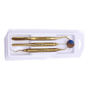 ชุดเครื่องมือตรวจทางทันตกรรมระดับมืออาชีพสำหรับทันตแพทย์และนักศึกษา ชุดดูแลช่องปาก ประกอบด้วยกระจก ที่ตรวจฟัน แหนบ - Product Image 2