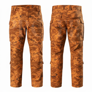 Digital Camouflage Pattern High Waist Pants <b>Men</b> <b>Cargo</b> Trousers Multi Pocket Outdoor Workwear Casual Premium Style Pants <b>Men's</b> - Product Image 6