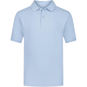 Polo Azul Claro para Hombre, Manga Corta, Informal, de Algodón Piqué Premium, Camiseta con Cuello, Ropa de Golf para Negocios - Product Image 2