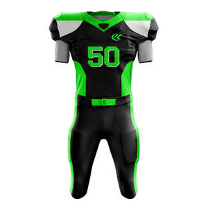 Uniforme de football américain sur mesure en polyester respirant à séchage rapide, vêtements de sport avec couleur personnalisée - Product Image 1