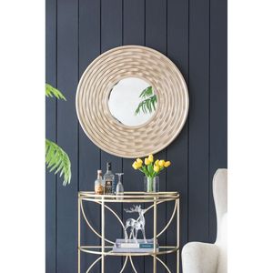 Espejo Redondo de Pared D31.3x2'', Decoración para el Hogar, para Baño, Sala de Estar, Elegante Adorno para Diseño de Interiores - Product Image 4
