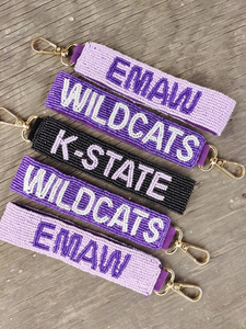 Customizable Beaded Sequin Wristlet Keychain Personalized Embroidered Aari Handmade Eco-Friendly Durable Lightweight Accessories - Product Image 1