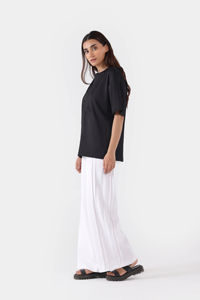 Camisetas de Algodón 100% de Alta Calidad al por Mayor para Mujer, Cuello Redondo Profundo, Secado Rápido, Transpirables, Tallas Grandes, Diseño Liso, Corte Holgado - Product Image 2