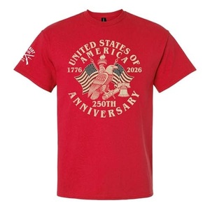 Camiseta Ecológica de Manga Corta con Serigrafía del 4 de Julio, 250 Aniversario de la Independencia de Estados Unidos, para Hombre - Product Image 6