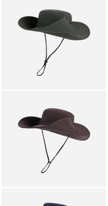 Sombrero de Pescador para Hombre, de Verano, para Exteriores, de Secado Rápido, Impermeable, con Ala Ancha y Bordado 3D - Product Image 3