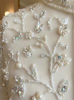 Cape de mariée exquise brodée de perles avec franges, boléro, écharpe d'épaule, style vintage, 100% polyester, écologique, respirante, pour mariage