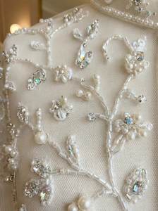 Exquisita Capa de Encaje con Flecos, Bolero Nupcial, Estilo Vintage, 100% Poliéster para Vestidos de Novia, Precio al por Mayor - Product Image 2