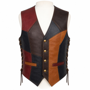 Chaleco de Cuero para Hombre, Estilo Moderno, Resistente al Viento, Transpirable, Impermeable, el Más Vendido, en Oferta Online - Product Image 1