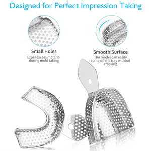 Juego de Bandejas para Impresiones Dentales, Equipo Dental Profesional para Aplicaciones Clínicas - Product Image 3