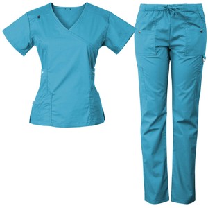 T-shirt de réadaptation en coton à fermeture éclair pour patient, idéal après l'hôpital, avec boutons-pression latéraux pour blouses médicales - Product Image 4