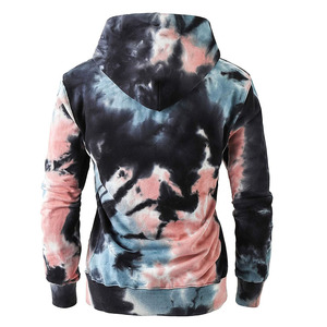 Wholesale Men's Fashion <b>Tie</b> <b>Dye</b> <b>Hoodie</b> Casual Long Sleeve Pullover Sweatshirt Private Label Custom Logo Streetwear Pullover - Product Image 2