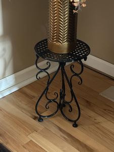 Support de plante en fer noir avec motif ajouré, support de pot de fleurs en métal pour intérieur et extérieur, présentoir de pot de fleurs, décoration de jardin, balcon, maison - Product Image 4