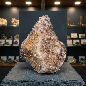 Minéraux de haute qualité : Cristal de quartz fantôme rouge naturel poli, pierre précieuse avec options personnalisées pour la méditation, la guérison des chakras et l'énergie. - Product Image 3
