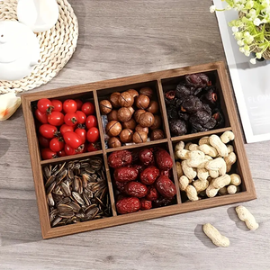Plateau à fruits secs multifonctionnel de qualité luxueuse, en bois personnalisé, fournitures en gros pour fêtes et événements, décorations de table, artisanat décoratif - Product Image 1