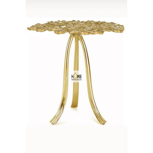 Mesas de Centro de Lujo para el Hogar y Hoteles, Hechas en India, de Metal de la Más Alta Calidad, con Forma Cilíndrica y Textura Martillada, Chapadas en Oro de Alta Calidad - Product Image 6