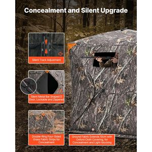 270-Degree See-Through Ground Blind for Hunting 2-3 Person Pop up Deer Blind Carrying Bag Resilient Portable Advertising Tent - Product Image 3