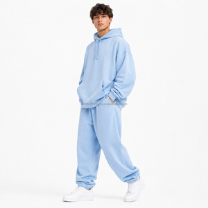 Chándal Deportivo Otoñal Personalizado con Bordado, Talla Grande para Hombre, 400GSM, 100% Algodón, Estilo Holgado, Ropa Urbana - Product Image 6