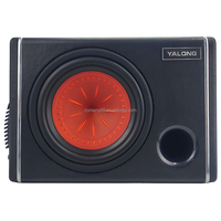Subwoofer de voiture actif 10 pouces 1500W de puissance de crête, enceinte de basses SVC avec amplificateur de classe AB intégré, boîte de subwoofer audio pour voiture