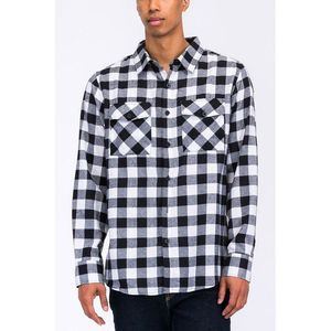 Camicie a maniche lunghe in flanella a quadri da uomo, vestibilità regular - Product Image 3