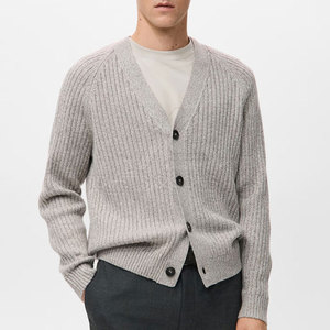 Premium Quality Winter <b>Cardigan</b> Sweater <b>Long</b> Sleeve Stylish 100% Cotton/Wool Breathable Front Logo - Product Image 2