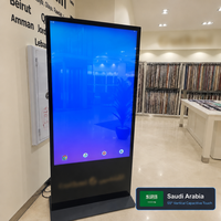 Affichage numérique sur pied ultra-plat de 43, 49, 55 et 65 pouces, écran LCD publicitaire Android avec CMS à distance pour la vente au détail