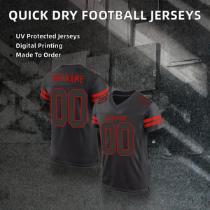 Camisetas de Fútbol Americano Personalizadas de Secado Rápido, de Poliéster, Estilo Universitario Americano, Conjunto de Manga Corta para Verano - Product Image 2