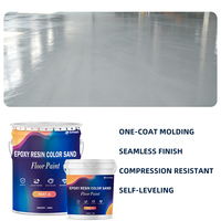 Peinture époxy antidérapante pour sols en sable coloré, peinture époxy auto-nivelante pour sols, combinaison AB, adaptée aux usines