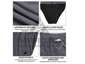 Sport Double Layer Mens Shorts Gym Workout <b>Running</b> Training Shorts Quick Dry Cycling Breathable Men Shorts - Product Image 5