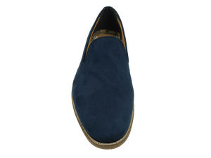 Mocassins en daim bleu marine Dlords, à enfiler, bout rond, doublure en cuir véritable, semelle extérieure en TPR, semelle intermédiaire en EVA, légers, toutes saisons, confortables - Product Image 3