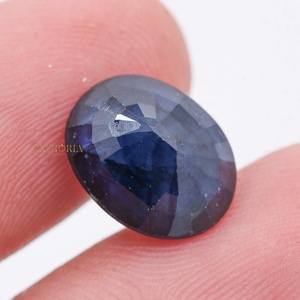 Venta al por mayor de piedras preciosas sueltas facetadas de zafiro azul natural de corte ovalado de 7.2CT y 13x10mm para la fabricación de joyería personalizada Memoria Jewels. - Product Image 2