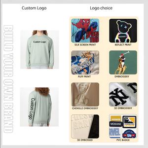 Sudadera de Cuello Redondo Lisa Extra Grande para Hombre, de Alta Calidad, Algodón y Felpa, Estilo Urbano, Unisex, Invierno, Venta al Por Mayor, OEM - Product Image 4