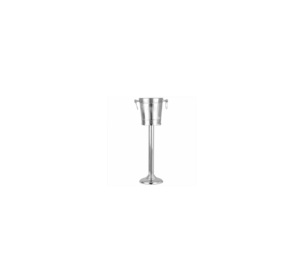 Soporte para Cubitera de Champán de Acero Inoxidable, Diseño Vertical Acanalado, Enfriador de Bebidas Moderno para Mesa, para Bodas y Salas de Estar - Product Image 1