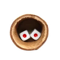 Ensemble de gobelets à dés en cuir véritable faits à la main de haute qualité, écologiques, personnalisables, avec doublure en feutre et design silencieux pour le rangement des dés et les jeux