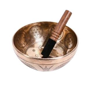 Cuenco tibetano de latón hecho a mano para yoga y meditación, cuenco de sonido terapéutico para relajación, mindfulness y terapia. - Product Image 5