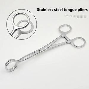 คีมคีบลิ้นสแตนเลสแบบแมนนวล 17 ซม. สำหรับการแพทย์ทางทันตกรรม ด้ามจับตามหลักสรีรศาสตร์ ปรับตำแหน่งได้ 3 ระดับ - Product Image 2