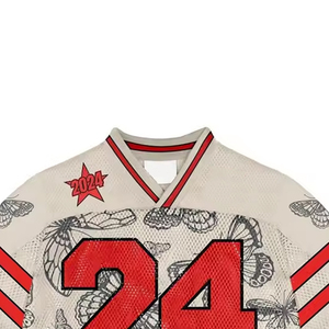 Maillot de football américain rétro personnalisé et brodé, manches courtes, personnalisable, à vendre - Product Image 4