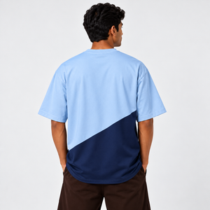 T-shirt pour homme en tissu tissé polyester/coton, imprimé tie-dye, design vierge personnalisable, qualité supérieure, nouveau modèle, éco-responsable - Product Image 2