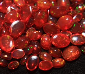 Opale rouge naturelle d'Éthiopie, cabochon d'opale fumée traitée, pierre précieuse de haute qualité, pierre brute pour la création de bijoux - Product Image 5