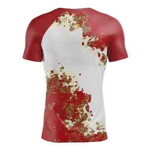 Hauts d'entraînement fitness pour hommes, manches courtes, chemises de compression pour la gym, logo personnalisé, prix de gros, Rshguard pour le MMA - Product Image 2