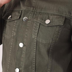 High Quality 2025 <b>Men</b> <b>Denim</b> <b>Jacket</b> Casual Fall Oversized Jean Coat with Button-Up Design jacker for man - Product Image 4